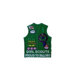GIRL SCOUTS Proud To Belong Fun Patch Green Vest